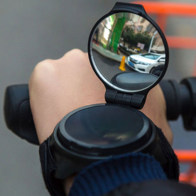 손목에 차는 자전거 백미러 후사경 거울 후시경 전동킥보드 로드바이크 MTB 필수품, 1개