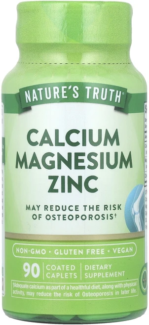 Nature's Truth 칼슘 마그네슘 아연 코팅 정제 90정, NaturesTruth칼슘마그네슘아연코팅정제90정, 1개 - 쿠팡