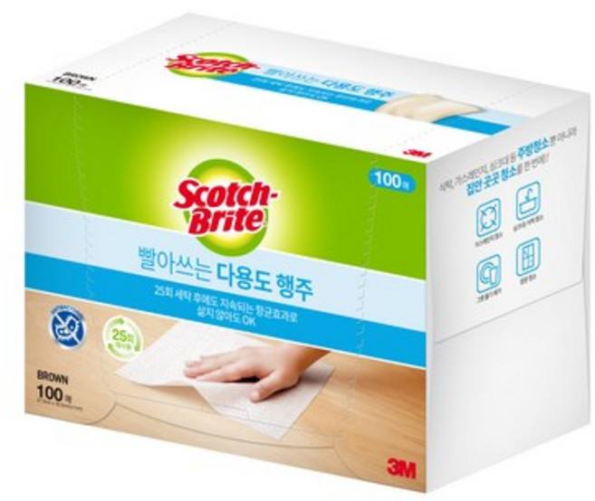 스카치브라이트 빨아쓰는 다용도 행주, 100개입, 3개