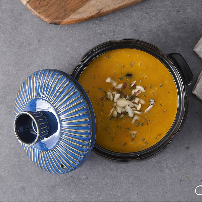 리빙아트 디오바코 아뜰리에 내열냄비 뚝배기 대 도자기 계란찜 찌개, 1개