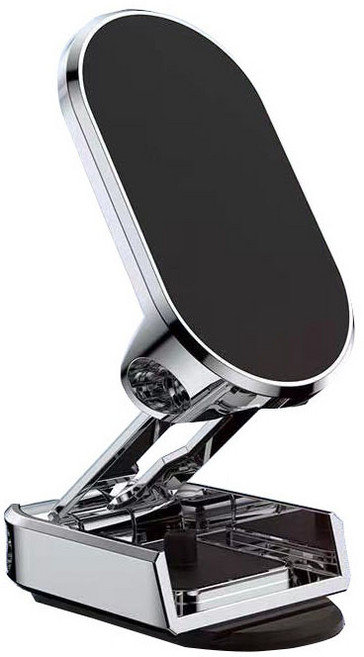 차량용 휴대폰 거치대 자기흡착식 자동차 내비게이션 전용 거치대 소형차 내 만능 고정식 흡착판, 블랙, 1개