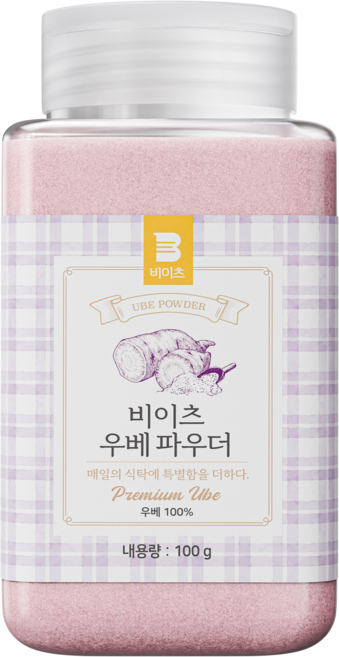 [첨가물 없이 우베 100%] 비이츠 우베 파우더, 1개, 1개입, 100g