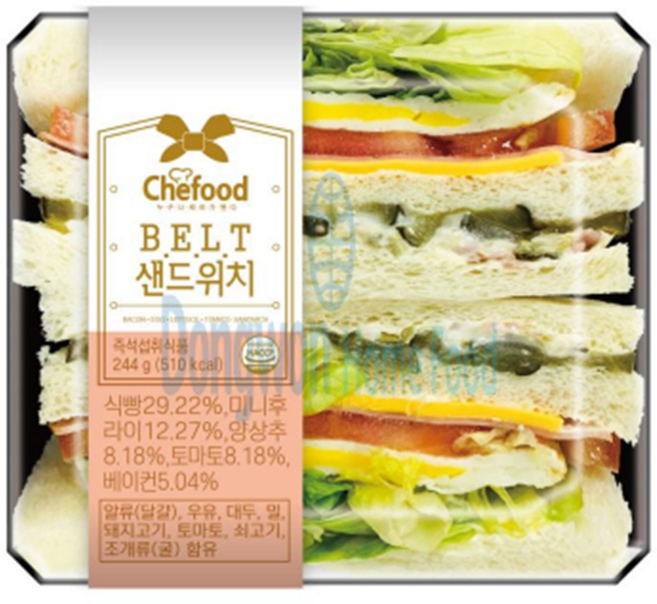 롯데 델리카 BELT 샌드위치, 5개, 244g