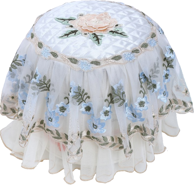 SKANDSALO 밥솥 커버 레이스 에어프라이어덮개 가정용 타원형, 수만란 라운드_밥솥 커버, 1개