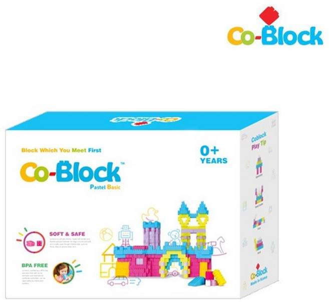 집중력발달 블록만들기 말랑한블록 20p 유아선물추천 아기블럭 유아블록, 1개