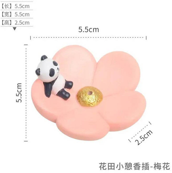 인센스 홀더 수지 벚꽃 사쿠라 동물 향 스틱 버너 애쉬 포수 아로마 테라피 플레이트, plum blossom, 4. C