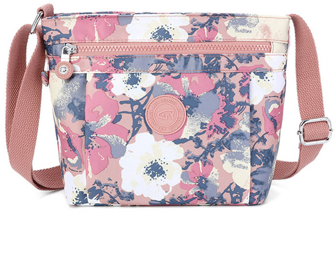 아트컬러 플라워 패턴 생활방수 가벼운 크로스백 A91408