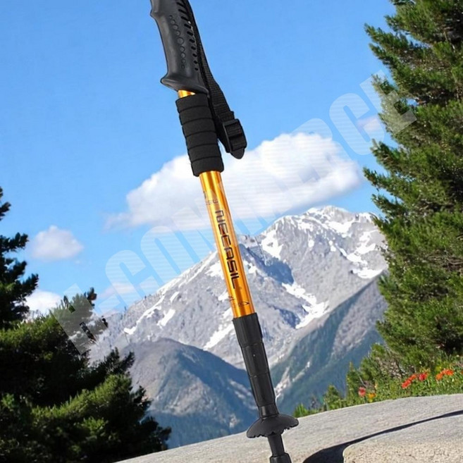 원마운트 4단 길이조절 등산스틱 110cm 골드