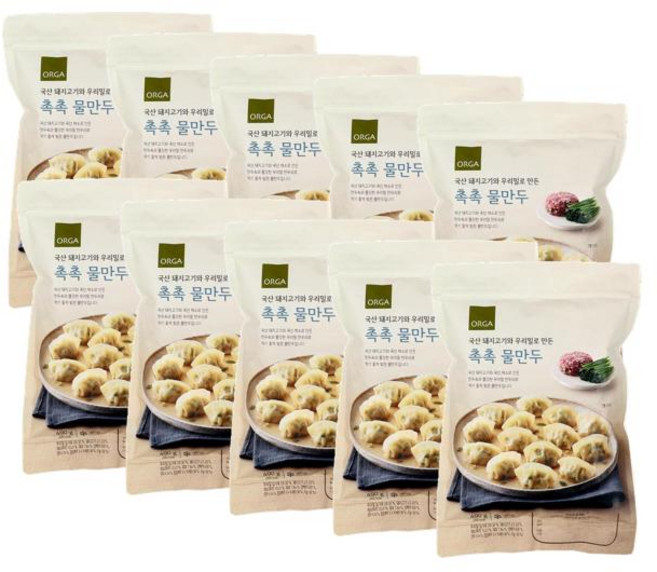 올가 촉촉 물만두, 10개, 490g