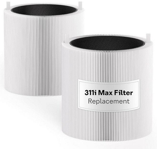 Leemone Blueair Blue Pure Mini Max 공기 청정기와 호환되는 블루 퓨어 미니 맥스 교체 필터 활성탄 FMINI 필터 2팩, 2 Pack 311i Max Filter, 2 Pack 311i Max Filter