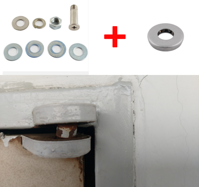 [현관문 수리 세트] 현관문 고장 경첩 힌지 핀 교체 문 처짐 끌림, 베어링, 1개