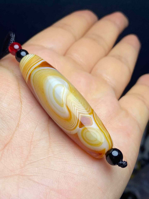 天眼 天配珠 吊墜 鎖骨珠 配飾 掛件 天然圖騰花眼 特別品相, 如圖所示, 1個