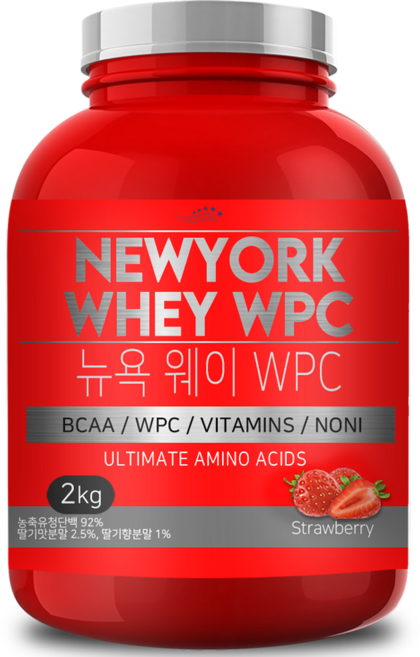 뉴욕웨이 딸기맛 WPC 단백질보충제 프로틴 포대유청, 1개, 2kg