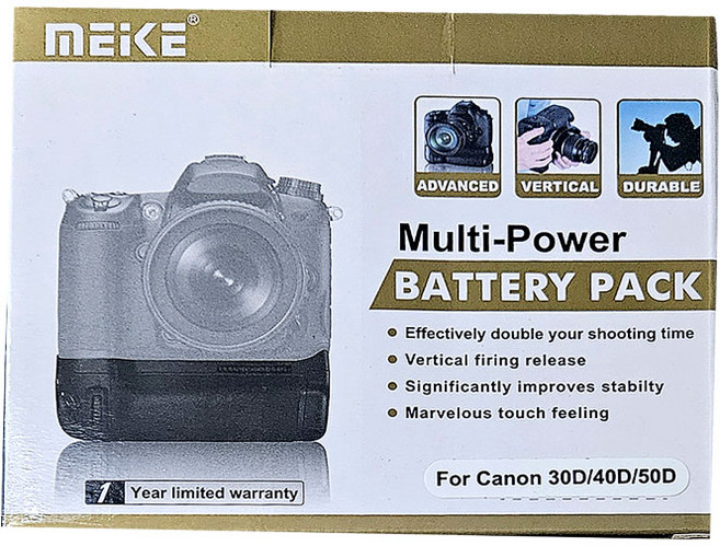 캐논 50D 40D 30D 호환세로그립 MEIKE 베터리그립 국내총판, 1개, 50D40D30D