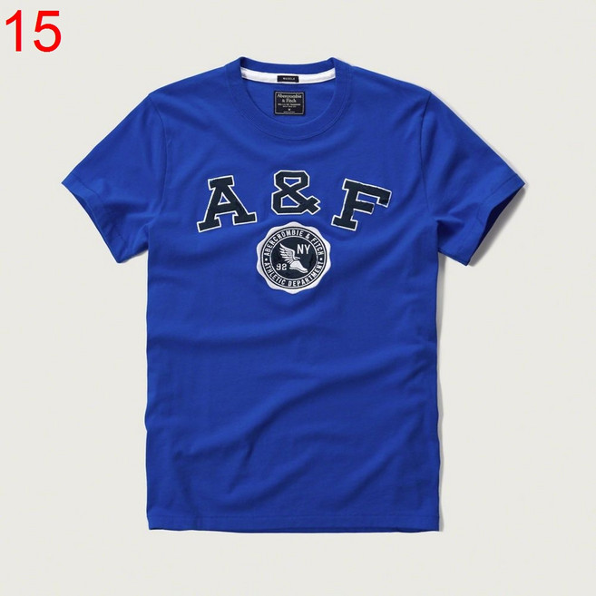 Abercrombie & Fitch AF 01【西寧鹿】男士短袖T恤 舒適透氣 展現個性時尚, 編號15 S, 編號15.