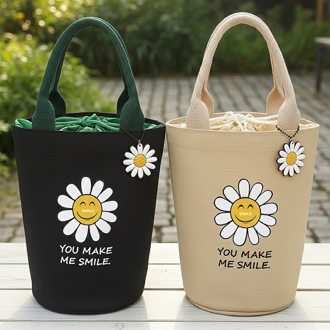 보온 보냉 도시락 가방 이유식 런치백 보냉백 L9C, L9C 데이지 보냉백 블랙