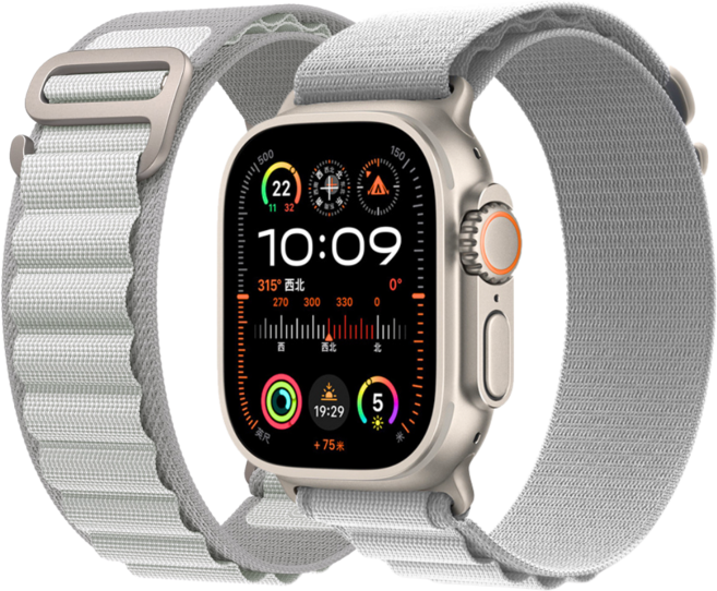 애플워치 호환 스포츠 알파인 루프 스트랩 울트라1/2/3 11 10 9 8 7 3 SE1/2/3, 라이트그레이, 1개