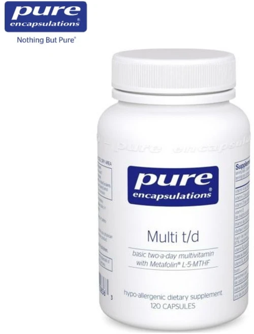 미국 Pure Encapsulations 멀티영양제 Multi T/D 120캡슐, 미국 Pure Encapsulations 멀티 Mult, 1개, 120정 - 쿠팡