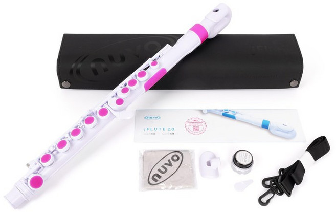 NUVO jFlute 2.0 WhitePink N220JFPK [] 누보 플라스틱제 관악기 완전 방수 사양, 1개