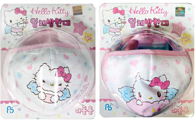 헬로키티 입체방한대 아동용 1개 캐릭터랜덤발송 / 무형광 안감 목걸이 일체형