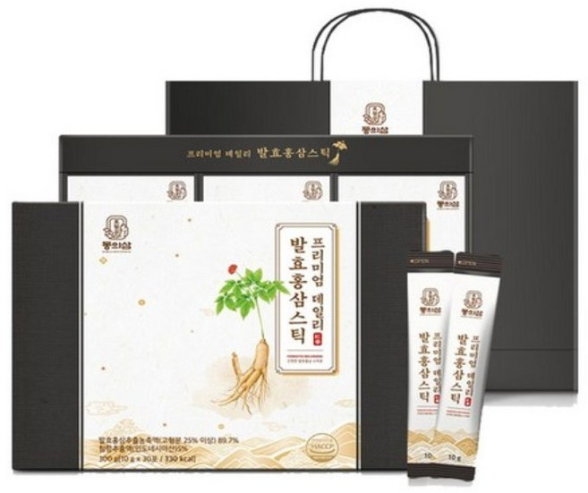 동의삼 프리미엄 데일리 발효홍삼스틱 (10g30포) + 동의삼 프리미엄 데일리 발효홍삼스틱 (10g30포), 30개