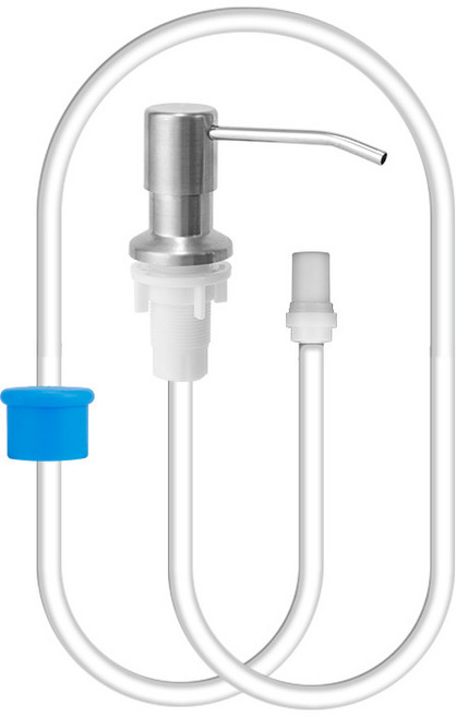 Yoiub 싱크대 세제디스펜서 가정용 세제압출분배연장관세제압출기, 1개, 실버