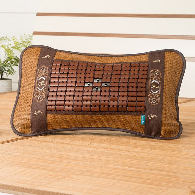 여름 메밀베개 시원한 냉감 쿨링 여름용 성인 학생 기숙사 싱글 대나무베개 통풍 좋고 편안한 숙면 제공, 대형 야와 마장 베개(59x36cm)