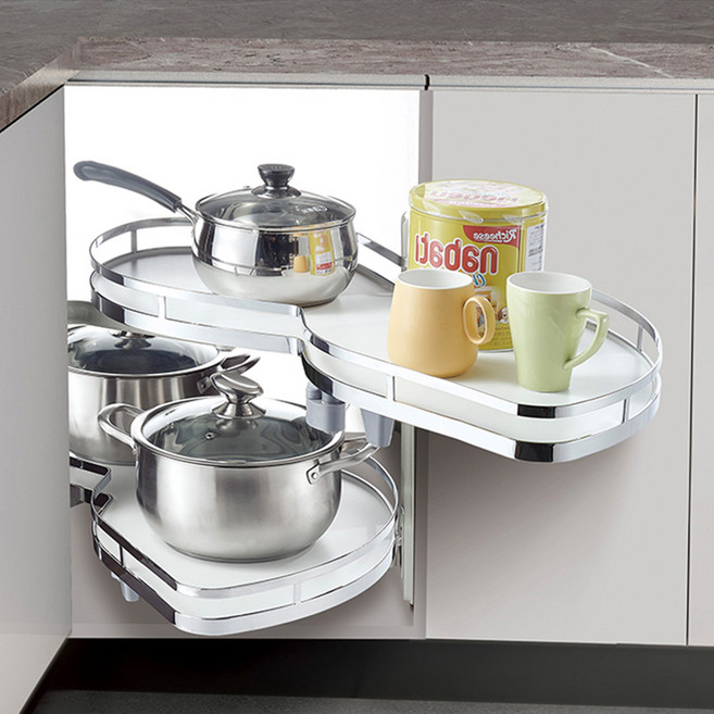 페어홈 싱크대 하부장 선반 주방 코너장 회전 선반 매직스윙, 1개
