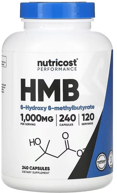 뉴트리코스트 HMB B-하이드록시-B-메틸부티레이트 1 000mg 캡슐 240정(캡슐 1정당 500mg), 240정, 1개 - 쿠팡