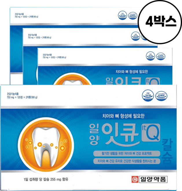 잇큐 비소성 해조 칼슘 잇몸 치아 뼈 건강, 240회분, 4개