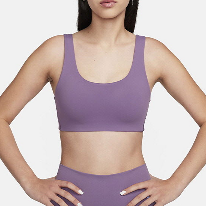 나이키 스포츠브라 라이트 서포트 라인드 U넥 퍼플