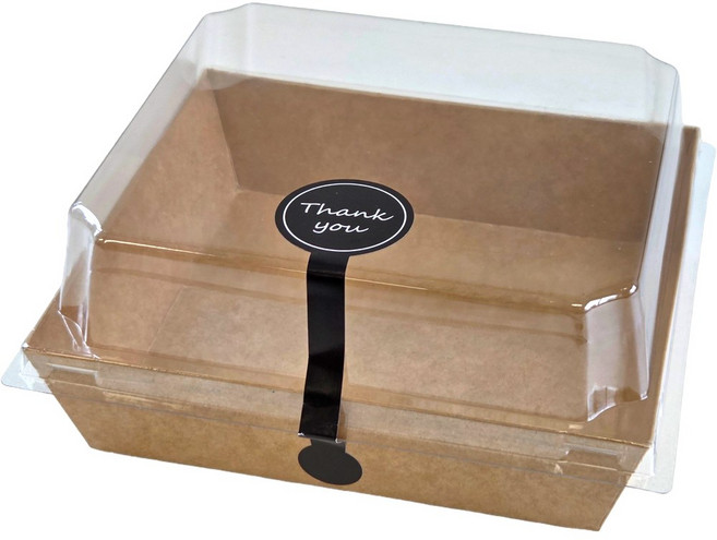 샌드위치 도시락 상자 사각형 크라프트, 1개, 50개