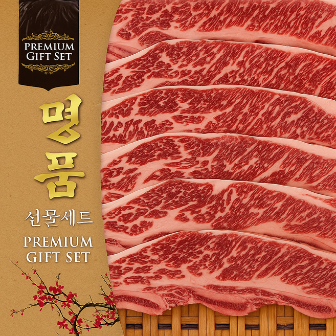 더 하누 프라임등급 최고급 명품 LA갈비 선물세트, 1세트, 2kg