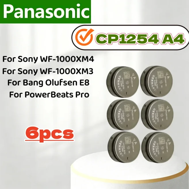 2-10Pcs CP1254 A4 배터리 소니 wf-1000xm4용 새 올루펜 E8 파워비츠 프로헤드셋용, 1개, 03 CP1254 A4-6PCS