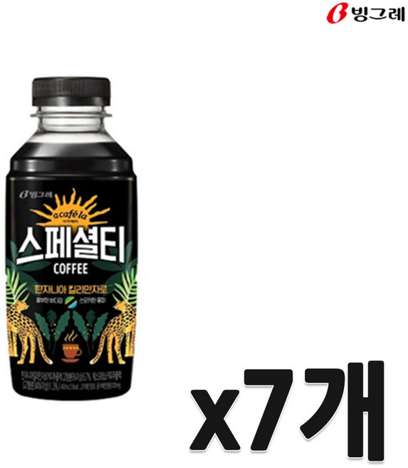 빙그레 아카페라 스페셜티 콜롬비아, 460ml, 7개
