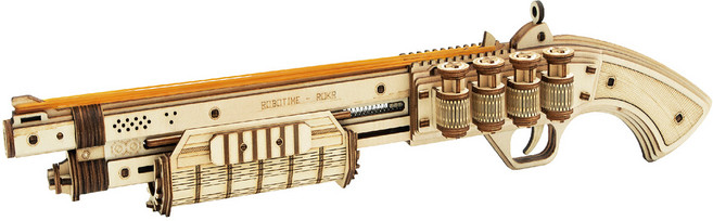 로보타임 터미네이터 샷건 고무줄 나무장총 DIY LQ501 M870 영문판, 단품, 1개