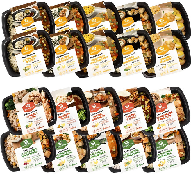 다즐샵 식단관리 도시락 4주 식단 15종 20팩 세트 (건강한10팩+맛있는5팩+가벼운5팩), 1세트