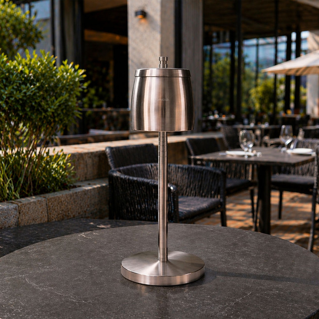 탑홀드 재떨이 업소용 스텐드 길이조절 야외 실내 겸용 스텐304, 1개, 실버