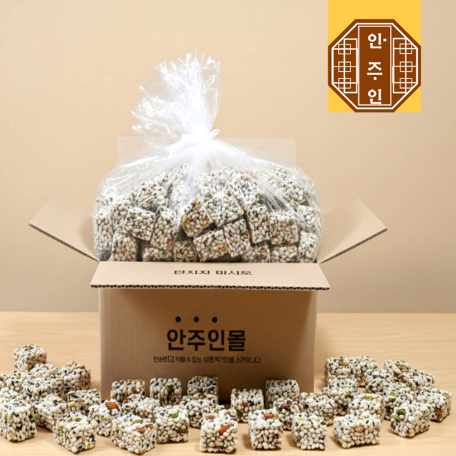 아몬드 듬뿍 땅콩쌀강정 대용량 국내산 튀밥 오란다 조청 전통과자 오꼬시 민속, 1.5kg, 1개