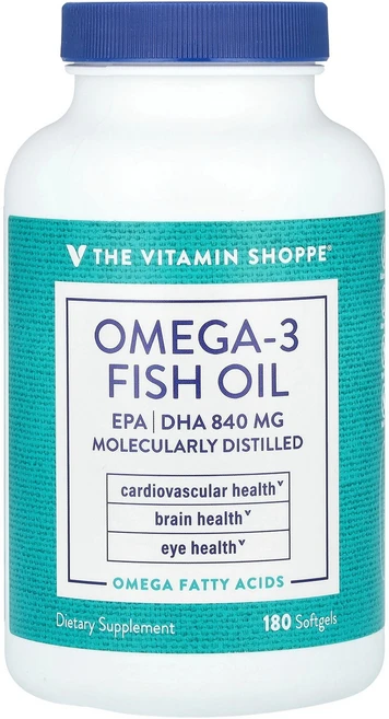 The Vitamin Shoppe 오메가3 피쉬 오일 1 200mg 소프트젤 180정 Shoppe (더 비타민 샵), 180 개, 1개 - 쿠팡