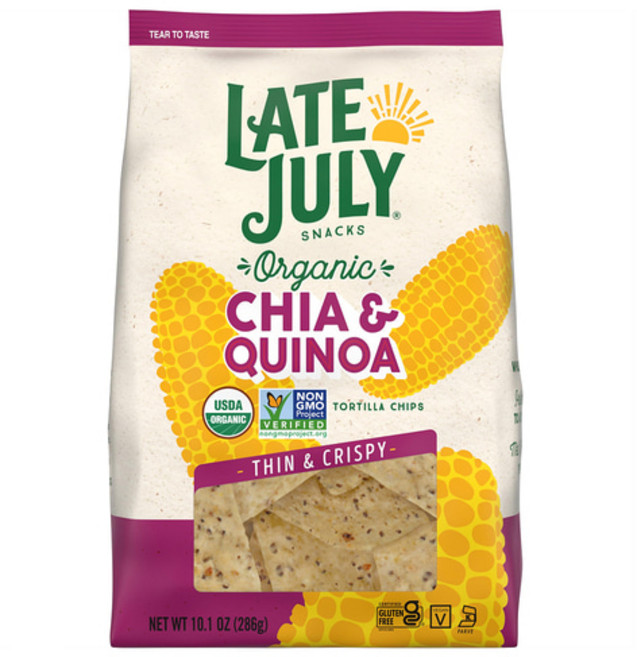 Late July 치아 퀴노아 오가닉 토르티야 칩 286g 2개