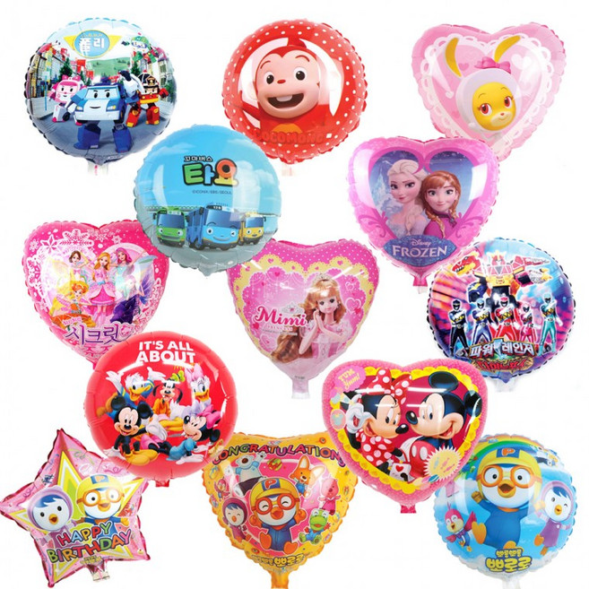 (국산45cm캐릭터풍선) 생일 파티 호일 풍선 파티장식 캐릭터풍선, 1개, 토마스꽃축하