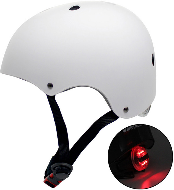 애몰라이트 어반 자전거 헬멧 AMH02 후미등 기능 전동킥보드 헬멧 스포츠 헬멧 스케이트보드, 흰색, 1개