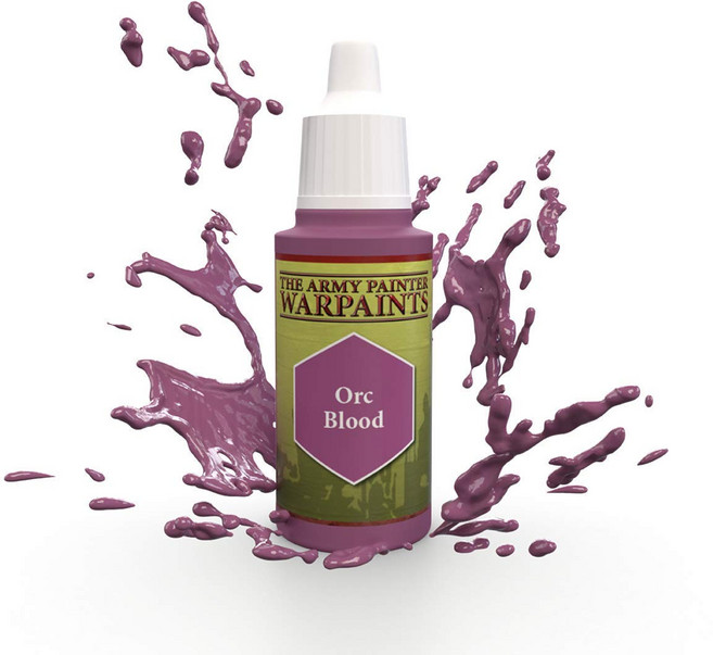 육군 화가 오크 블러드 워페인트 - 테이블탑 롤플레잉 보드 The Army Painter Orc Blood Warpaint - Acrylic Non-Toxic Heavily Pi, 1개, 오크 피
