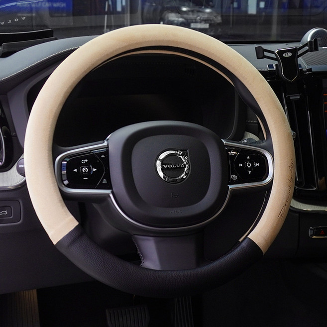 이지스오토랩 핸들커버 가죽 원형 벤츠 BMW k7 모닝 코나 셀토스 올뉴카니발 k3 SM5 싼타페TM DM MD AD G4렉스턴 더뉴그랜져IG HG 포터2, 베이지