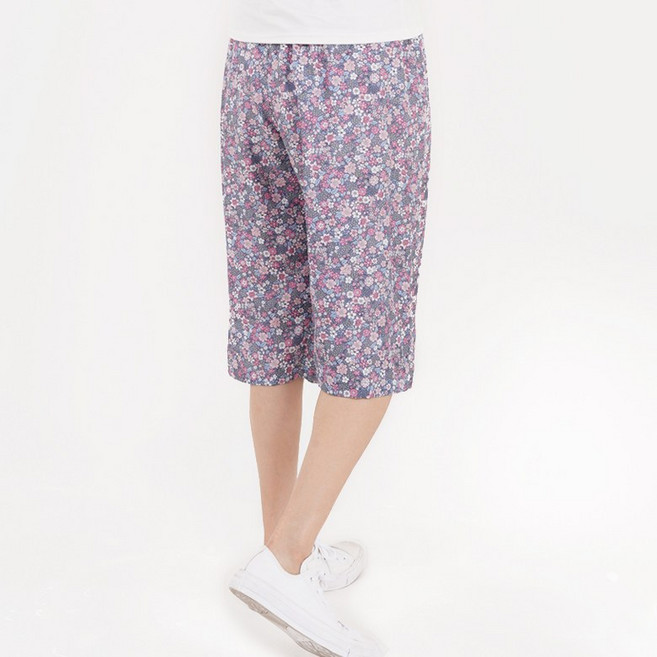 캐리루시 풍기 플로럴 인견 5부 7부 바지