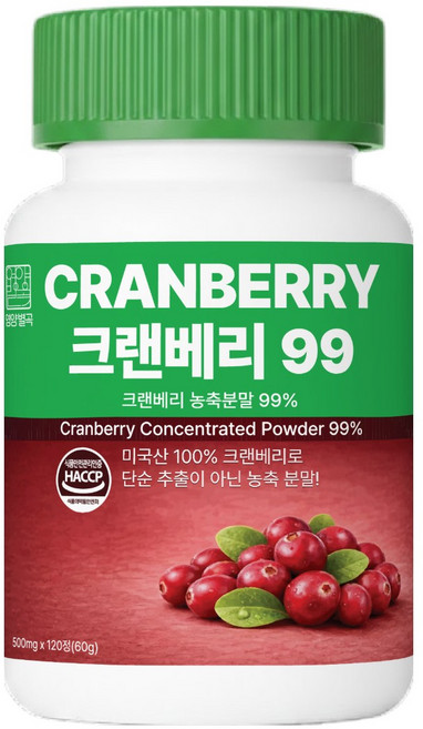 영양별곡 크랜베리 영양제 99%, 1개, 120정