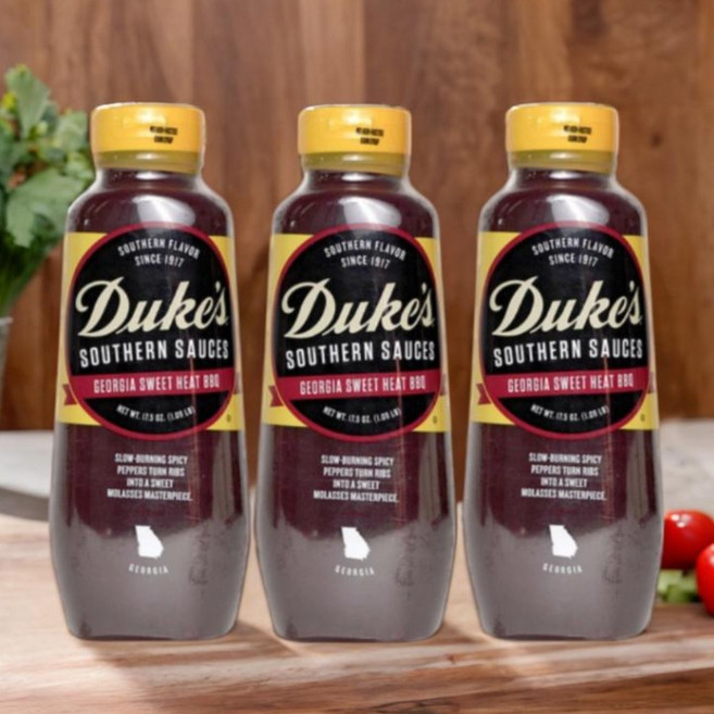 미국 듀크 조지아 스타일 스위트 히트 비비큐 소스 519ml x3팩 바베큐, 3개