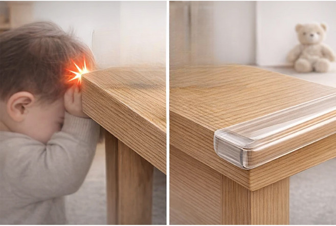 초강력 투명 잘라쓰는 코너 모서리 보호대 10mm * 2M, 2개