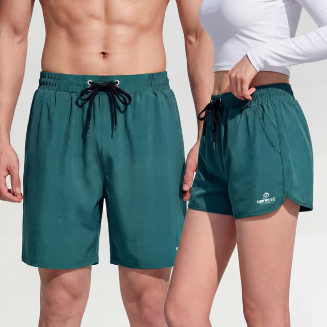 서프라이더 남녀 래쉬가드바지+이너 2종세트 비치팬츠 5컬러 빅사이즈/SURFRIDER